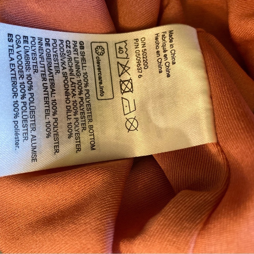H&M Rust Ruffle Mini Dress SIZE 10 - Picture 10 of 11